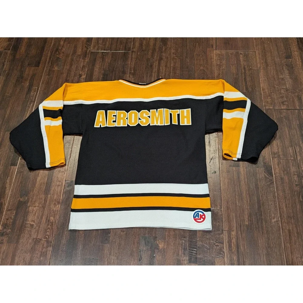 Vintage Aerosmith World Tour Medium Hockey Jersey Athletic Knit AK Canada‎ 90s - Picture 8 of 12